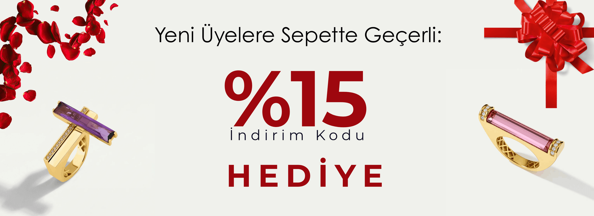 Yeni üyelere özel %15 indirim kodu kampanyası